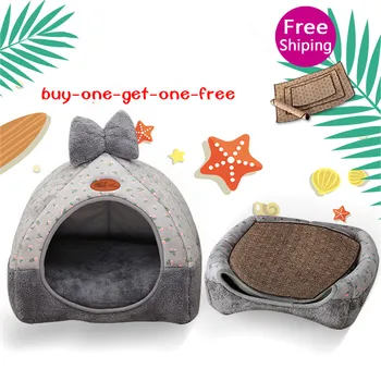 

Cartoon Dog Bed House Winter Warm Cat Bed Detachable Wash Chihuahua Small Dog House