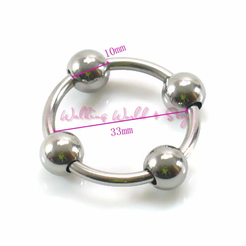 3 Size Stainless Steel Glans Ring With Beads Male Sperm Locking Ring Sex Toys For Men Chastity Device Peins Ring Delay Cockring (10)