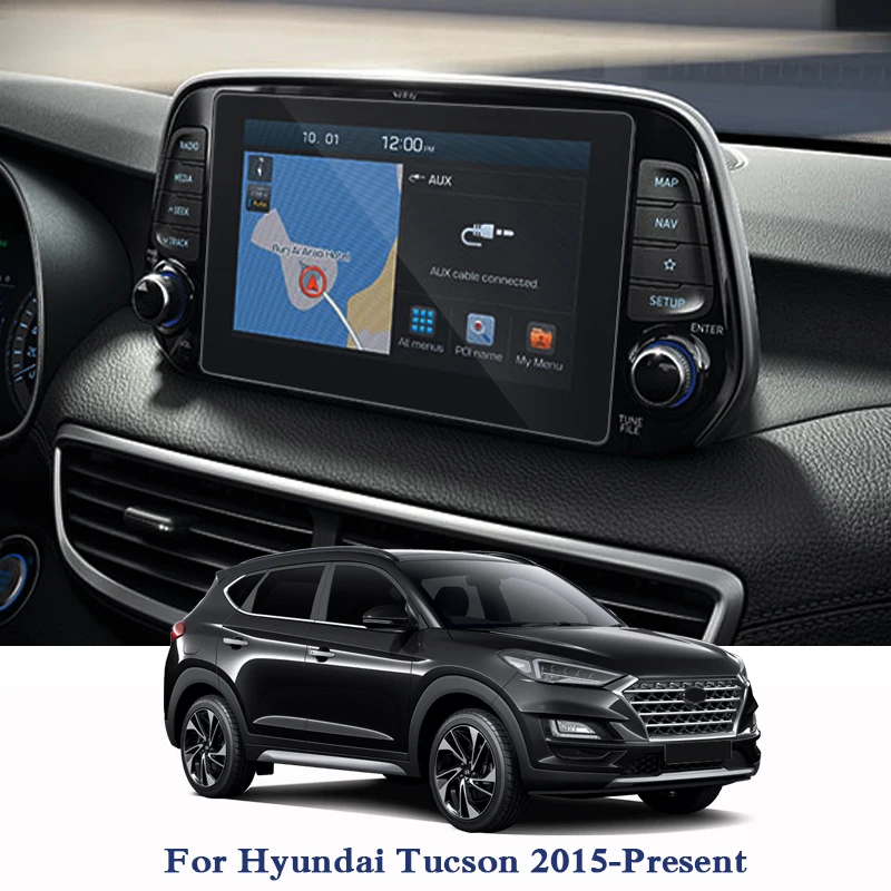 

Car Styling For Hyundai Tucson 2015-Present GPS Navigation Screen Glass Protective Tempered film Internal Accessories