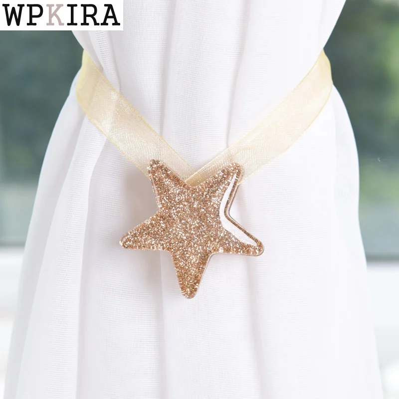 

1Pcs Star Shape Magnetic Curtain Tieback Window Curtains Magnet Buckle Holder Curtain Mesh Strap Accessories A027&30