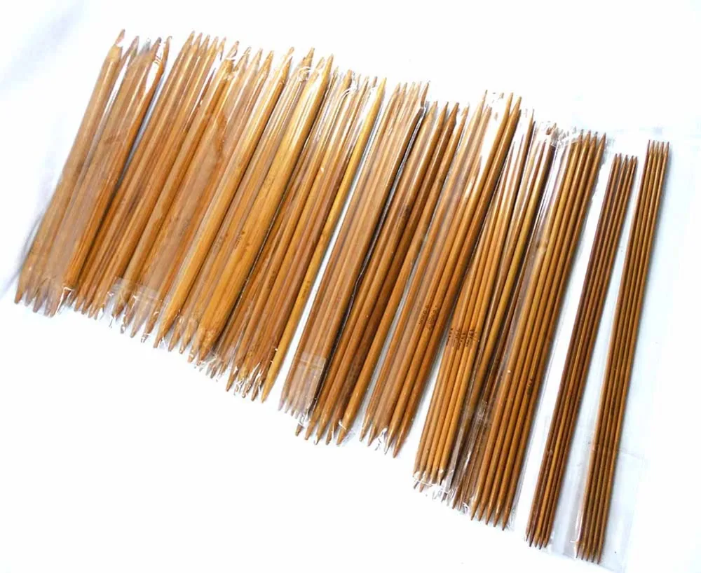 Wholesale 20cm 15size/set 10set Straight Bamboo Needle Carbonized