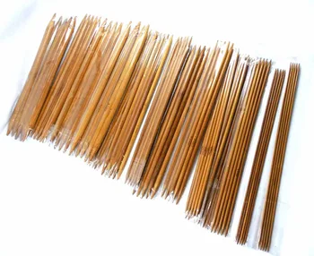 

Wholesale 20cm 15size/set 10set Straight Bamboo Needle Carbonized Double Pointed Carbonized Bamboo Knitting Needles Knit Tool