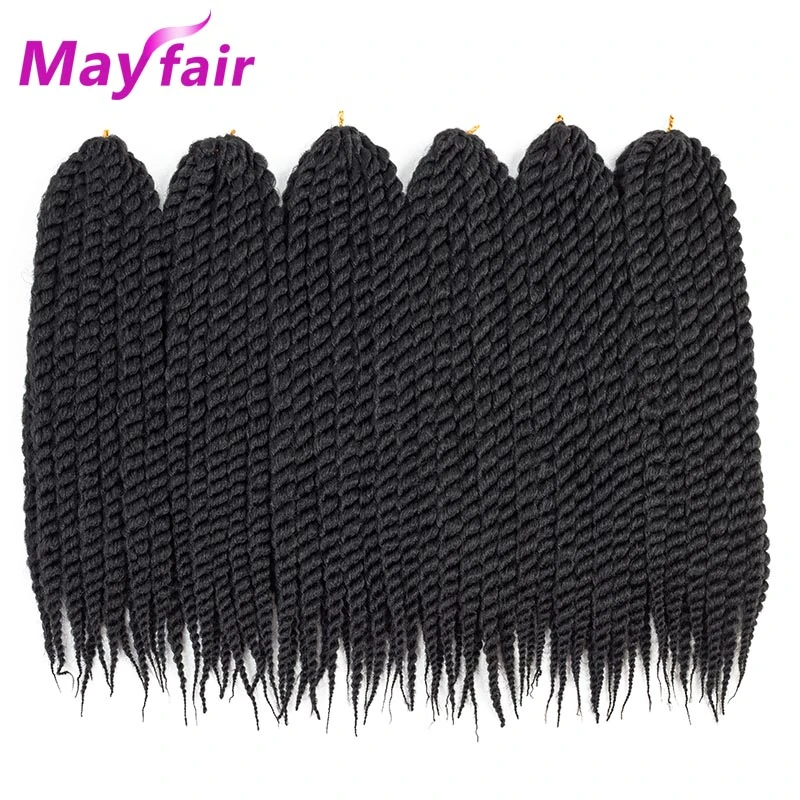 MAYFAIR 6packs Twist Hair 12″18″22″ Havana Twist Crochet Braids 12 Havana Mambo Twist Synthetic Braiding Hair 12strands/Pack