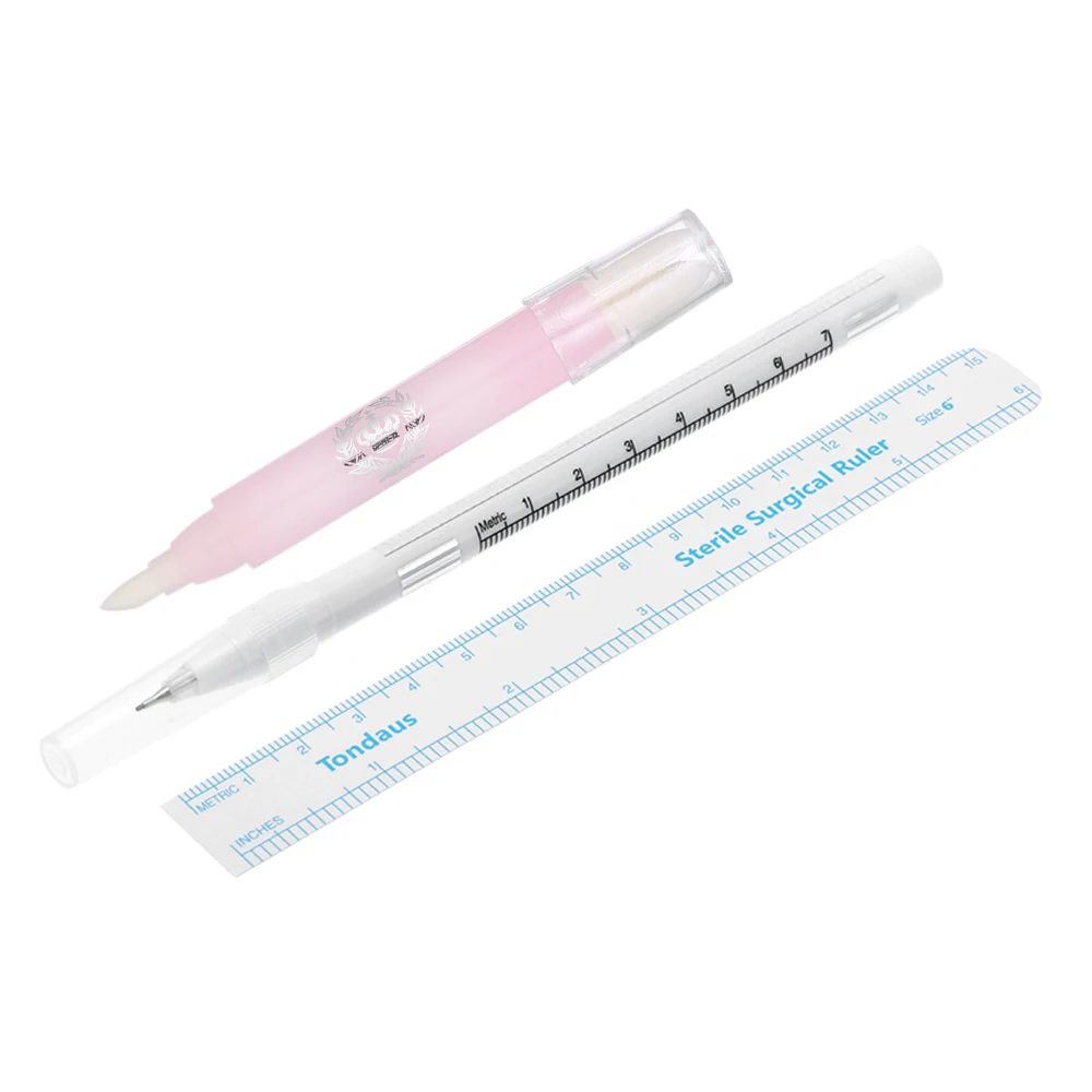 

3Pcs Microblading Tattoo Tool Set Eyebrow Marker Pen with Magic Eraser Pen Measure Ruler Permanent Makeup Tattoo Scribe Tools