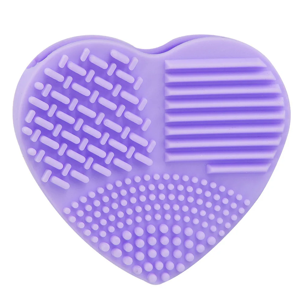 Мода 1 шт. в форме сердца чистящие кисти для макияжа щетка для мытья силиконовые перчатки скруббер доска косметические очищающие средства fe2