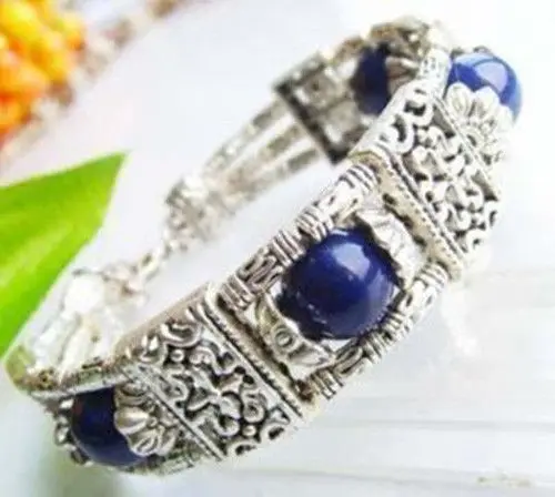 

Tibet Silver Lapis Lazuli Jewelry Bracelet