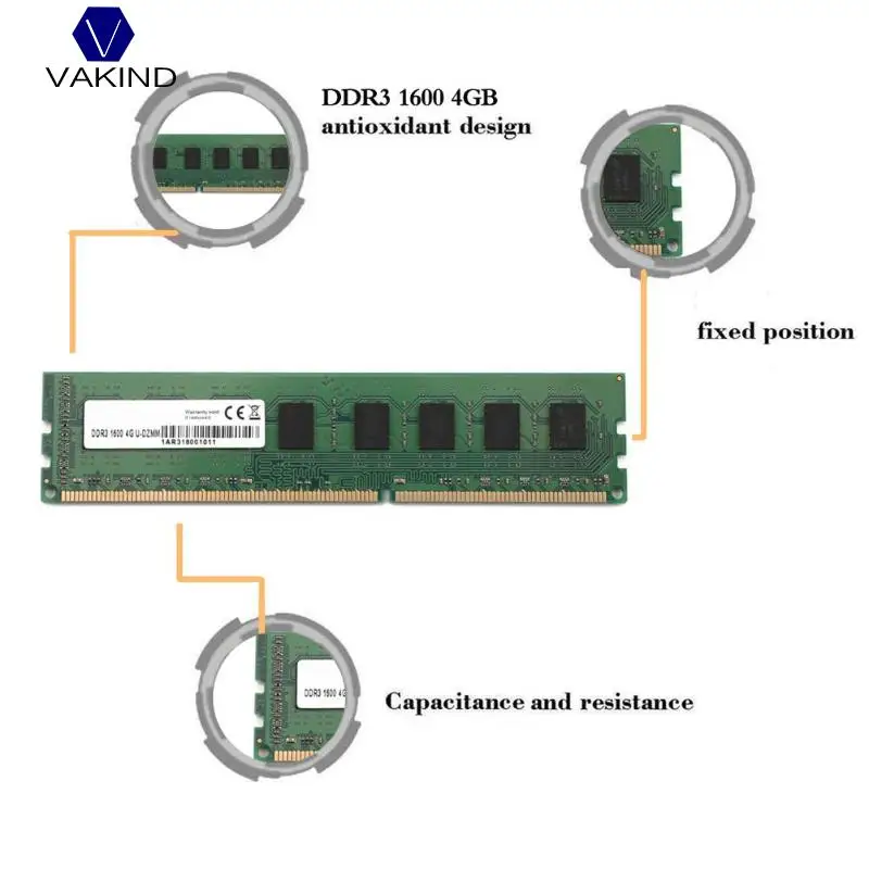 Acheter VAKIND 4 gb PC Mémoire RAM Memoria 1600 mhz DDR3 204 Pin Module Mémoire Ram Entièrement Compatible Système Pour ordinateur portable Notebook Intel AMD