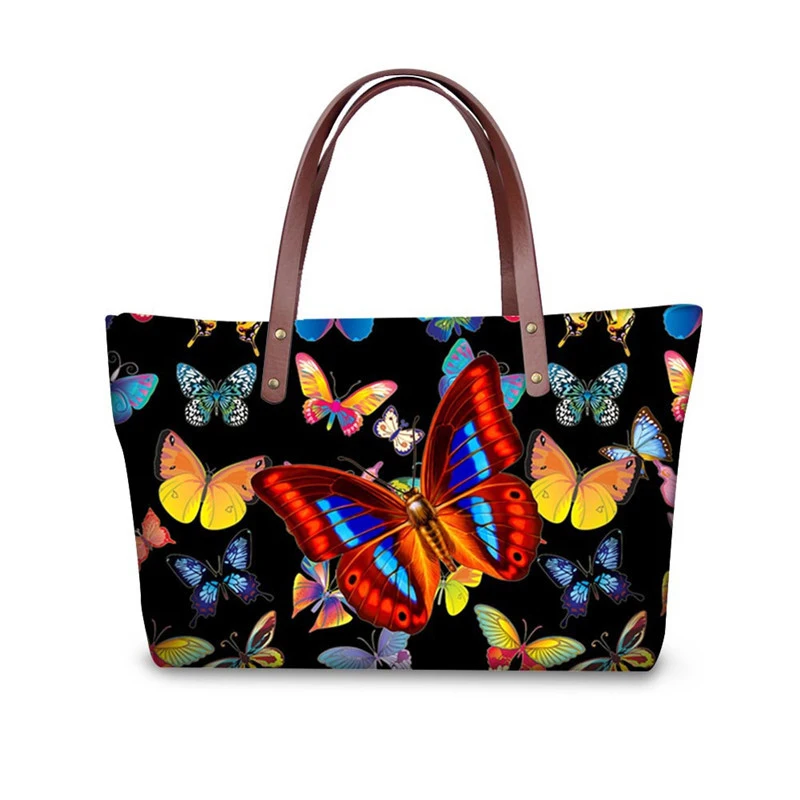

2018 New Fashion Women Handbags High Quality Totes Cross Body Bags for Ladies Animal 3D Butterfly Print Shoulder Bag