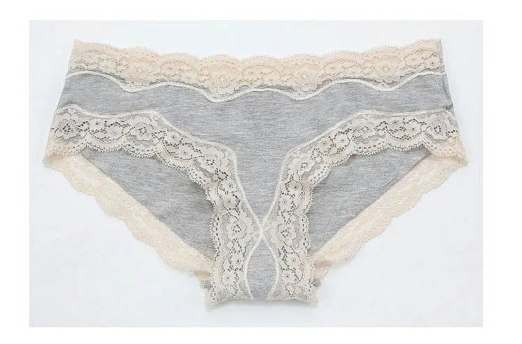 CINOON Sexy lady Bra Set Wire Free Floral Lace Bralette Briefs Set Simple comfortable cotton Bra Underwear Women Lingerie Set (11)