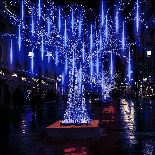 Beiaidi Connectable Meteor Shower Rain String 50cm 8 Beiaidi Connectable Meteor Shower Rain String 50cm 8 S Led Christmas Lights Wedding