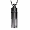 Women Men Necklaces Stainless Steel Glass Collect Sand Flower Open Bottle Memorial Pendant Necklace Cremation Urn Jewelry ► Photo 2/6