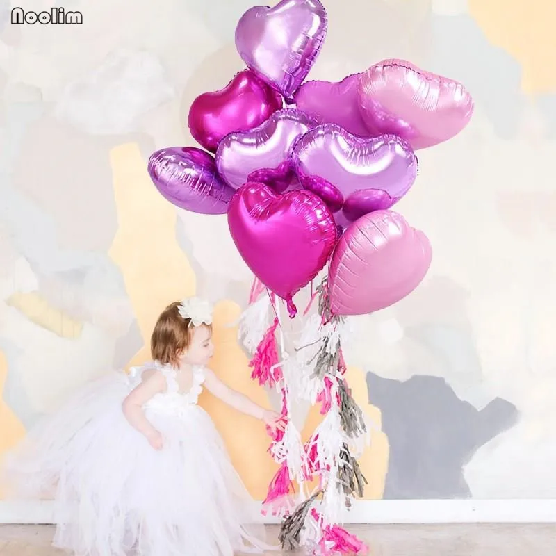

25Pcs/set 10inch Romantic Heart Pearl Pink Foil Balloons Baby Shower Birthday Party Wedding DIY Decoration Photo Props Air Balls