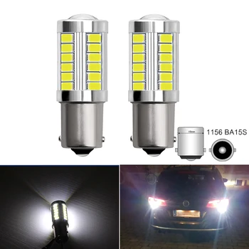 

2pcs 1156 33SMD P21W BA15S LED Car Tail Bulb Brake Lights Auto Reverse Lamp For Land Rover Discovery 3 Freelander Range Rover