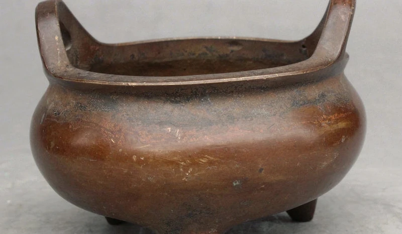 

Marked Old Chinese Buddhism Fane Pure 3 Foot Bronze Incense Burner Censer Statue