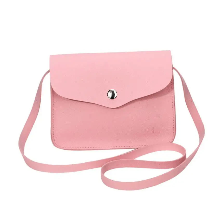 Модная женская сумка, кожаная сумка для девочек, сумка-мессенджер на плечо, сумка-мессенджер для телефона, сумка для монет, Прямая поставка,# Y - Цвет: Pink