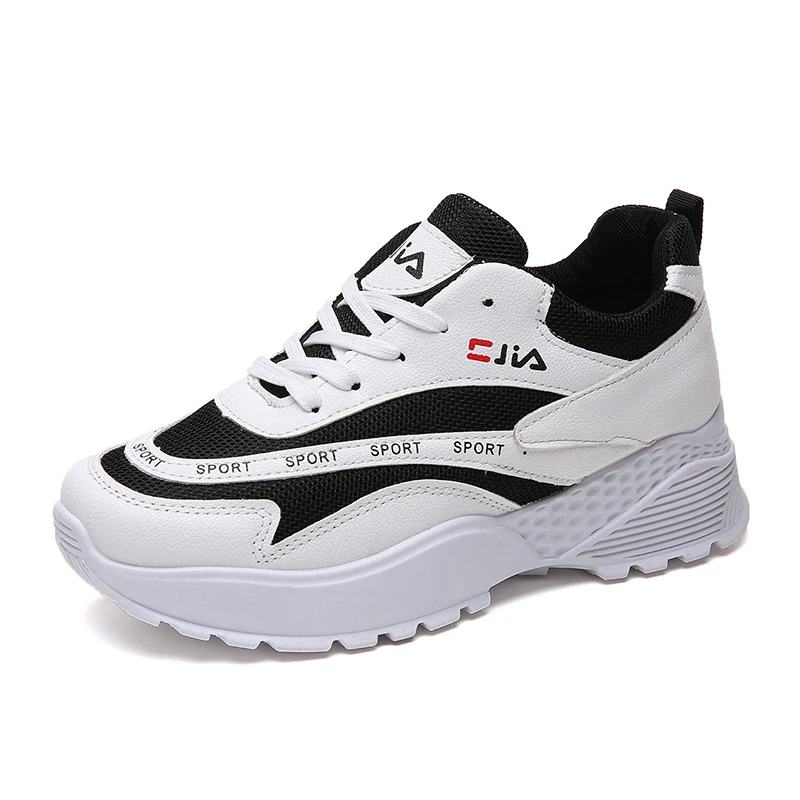 Hot Sale Cheap Tenis Feminino Women Gym Sport Shoes Women Tennis Shoes Female Stability Athletic Fitness Sneakers Trainers - Цвет: white black