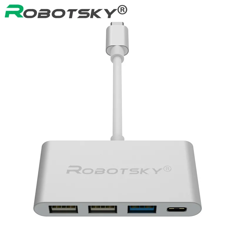 

Robotsky UBS 3.1 Type-C to USB 3.0 USB 2.0 USB-C HUB Adapter High Speed OTG Cable Converter for New MacBook Chromebook Pixel 2