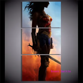 

Movie DC Wonder Woman 3 Pieces Canvas Painting Print Living Room Home Decor Modern Wall Art Oil Painting