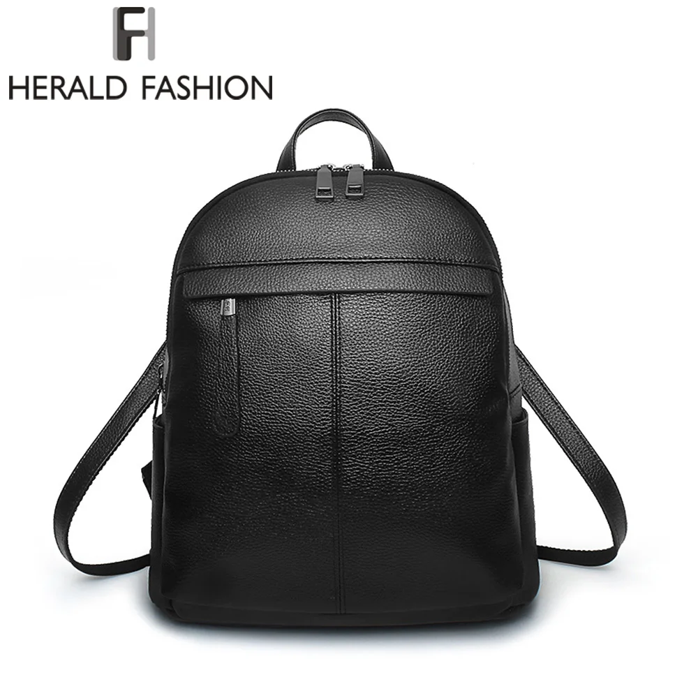 

Herald Fashion Solid Women Backpacks New Brand Casual School Backpack For Teenagers Girls Large Capacity Leisure Women Purse