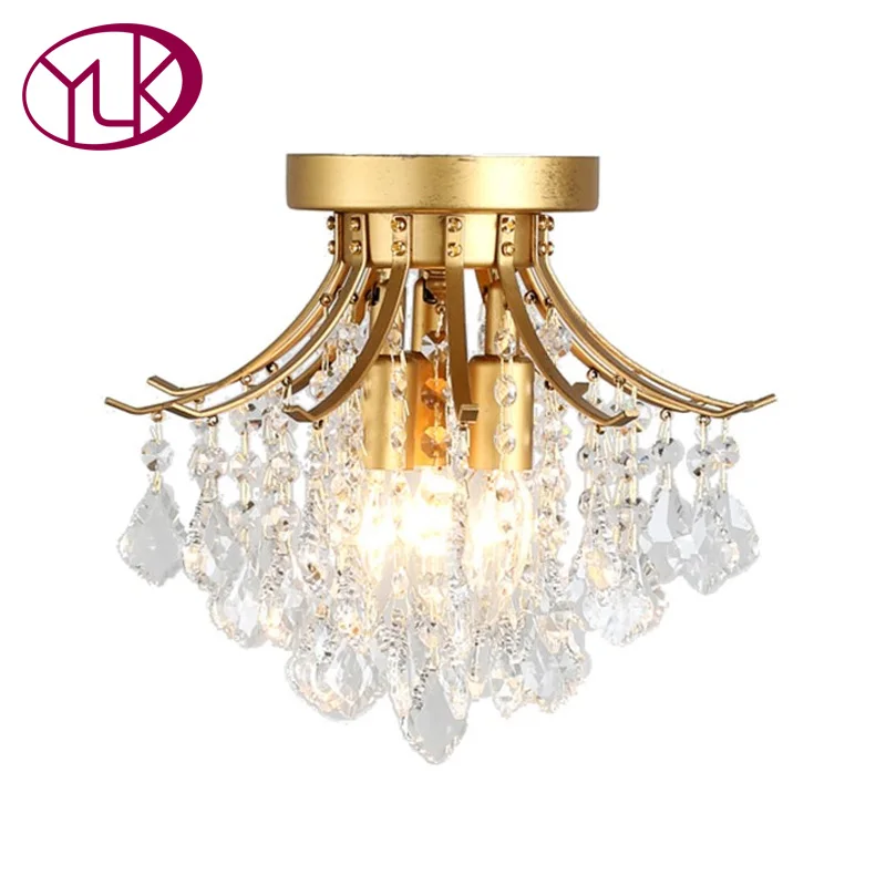 

Luxury Modern Chandelier Lighting Bedroom Living Room Crystal Lamps For Ceiling Gold/Black Hallway Corridor Lustre De Plafond