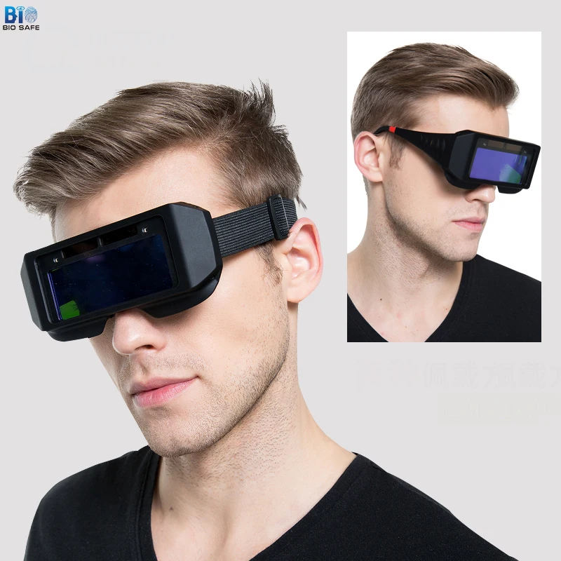

Auto Darkening Electric Welding Goggles Welder Sunglasses Eye Protector Radiation Resistant Child Headset Safe Welding Glasses