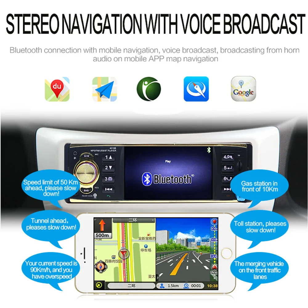 Podofo 4.1 inch 1 One Din Car Radio Audio Stereo AUX FM Radio Station Bluetooth Autoradio with Rearview Camera Remote Control Podofo 4.1 inch 1 One Din Car Radio Audio Stereo AUX FM Radio Station Bluetooth Autoradio with Rearview Camera Remote Control