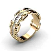 NUNCAD Classic Creative Gold Silver Color Crystal Rings Men Women Punk Rings Fashion Female  Party Jewelry Wedding Bridal Gift 2