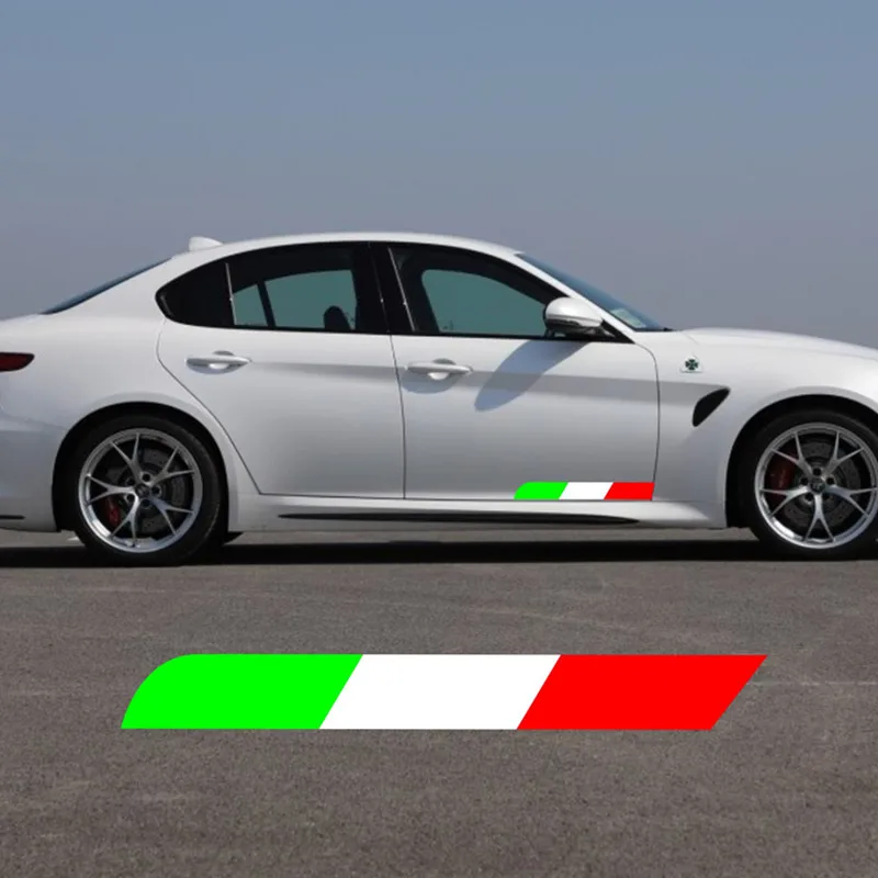 1pcs NEW Flag of Italy Car Side Fender Rear box Emblem Badge Stickers for Alfa Romeo Giulietta Giulia Spider GT Fiat Maserati