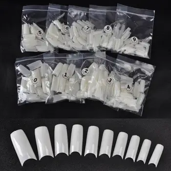 

500Pcs Acrylic French False Nail Art Tips Extension UV Gel Manicure Women Beauty Nails Accessories Nail Decoration