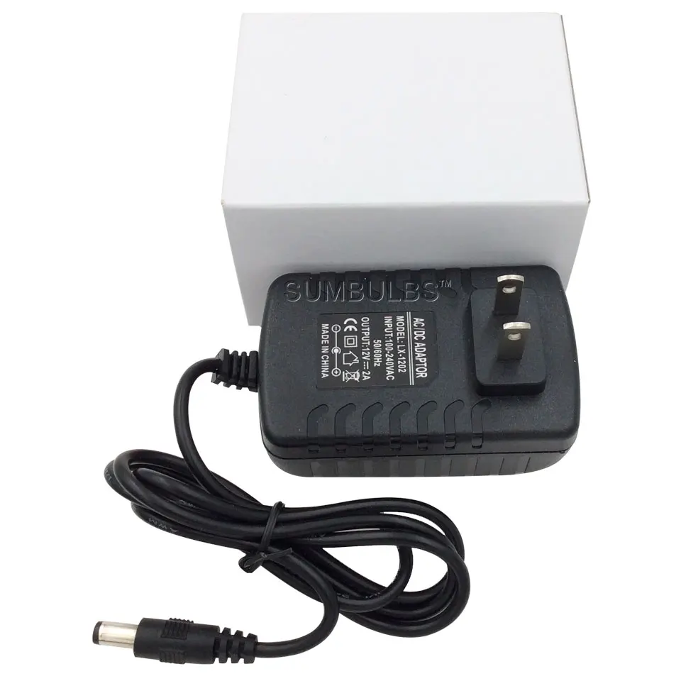 AC 110V 220V к DC 12V источник питания трансформатор 2A 15W США ЕС вилка шнур драйвер с