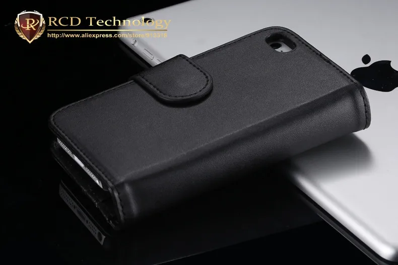 Черный бизнес кожаный бумажник Чехол для iPhone 6 6S Plus 5 5S SE 7 складывая карты Слоты Обложка Чехол для Galaxy S6 S7 край Примечание 5 мешок