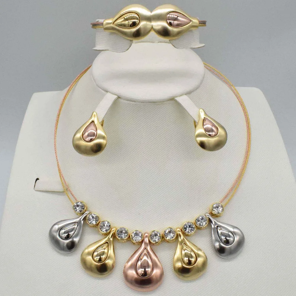 

Fashion jewelry set African Nigeria Dubai gold-color African bead jewelry wedding jewelry set african beads jewelry sets