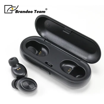 

Bluetooth 5.0 mini wireless headset with charging box support left and right voice channel