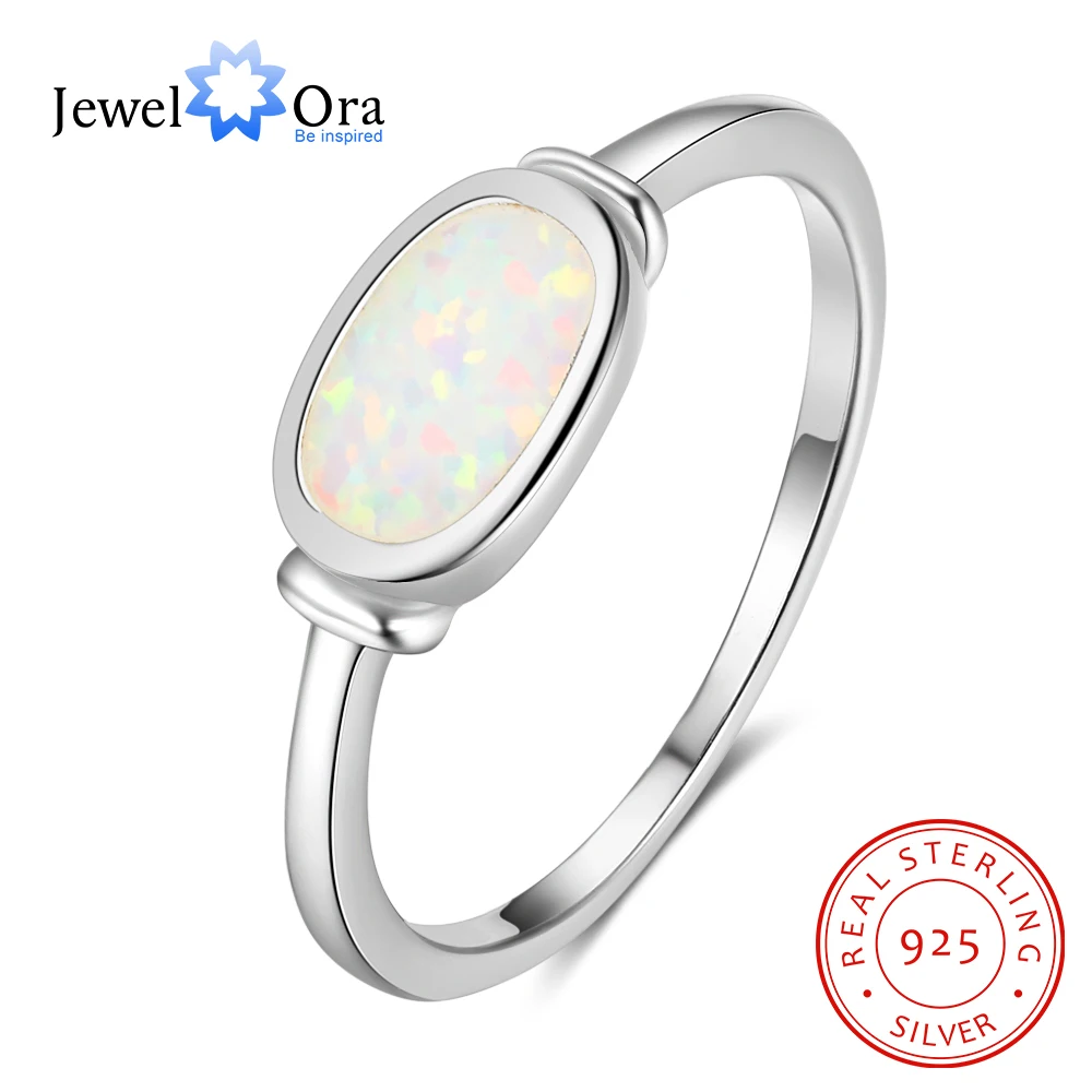 Oval Shape Opal Stone Ring Soild 925 Sterling Silver Jewelry Party Accessorise Rings For Women (JewelOra RI103294)