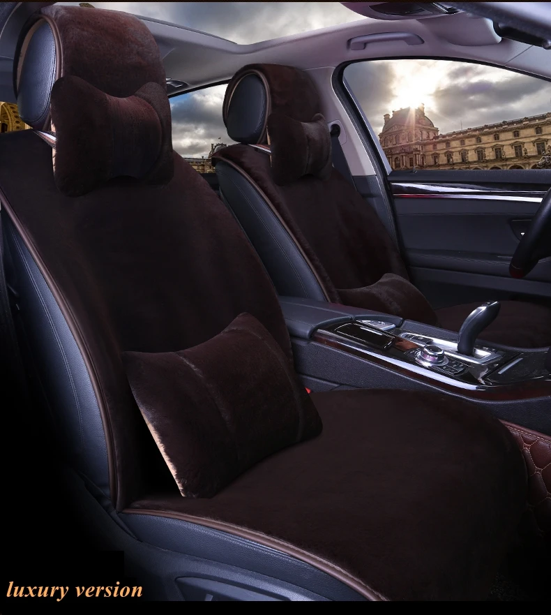 Передний+ задний зимний теплый высококачественный чехол из искусственного меха для сиденья Arona Ateca Altea Exeo Ibiza IBL IBX Toledo автомобильные аксессуары