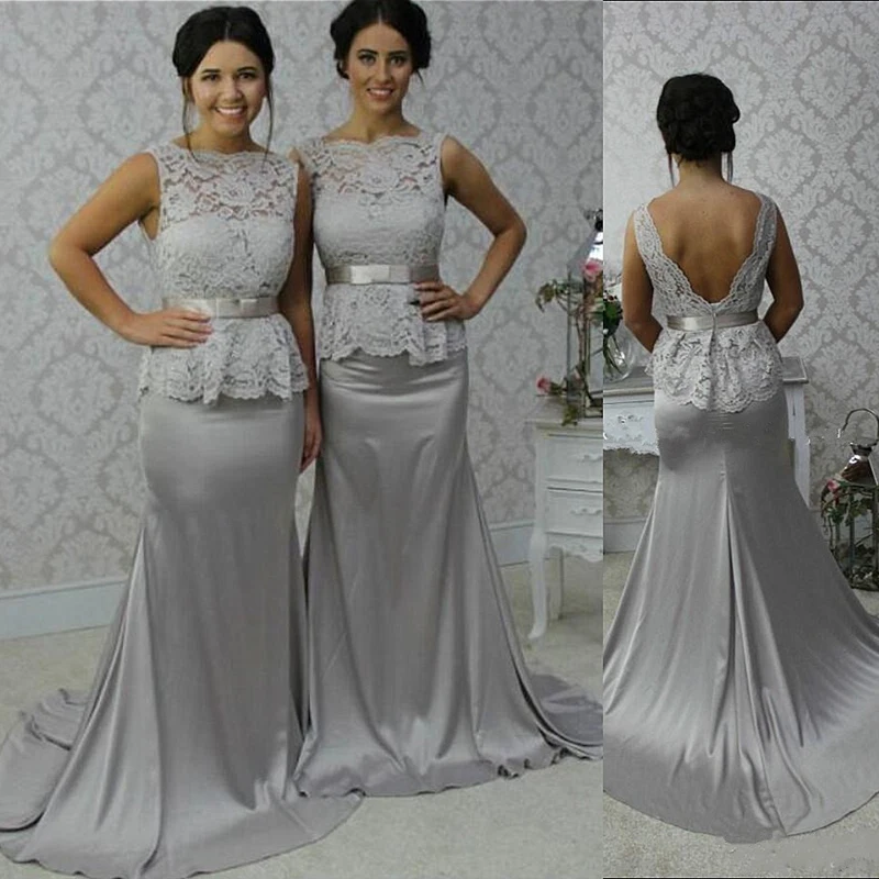 peplum mermaid gown
