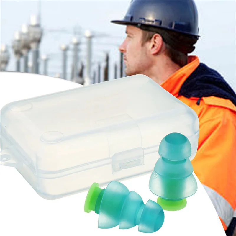 

1 Pair Reusable Silicone Noise Cancelling Earplugs Hearing Protection Sports Ear plugs For Concerts Sleep Swimming Accessories
