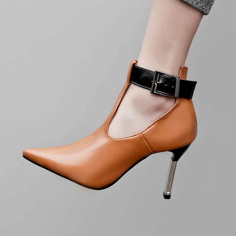 pointed strap shoes