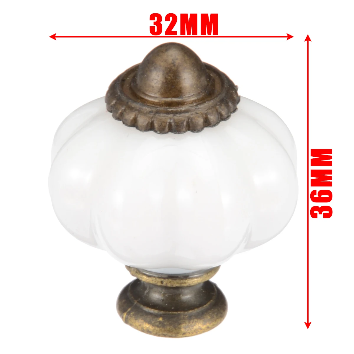 Mayitr 10pcs/set Pumpkin Knobs Ceramic Alloy Vintage Furniture Handles Cabinet Pulls Set for Drawer Cupboard Furniture Hardware