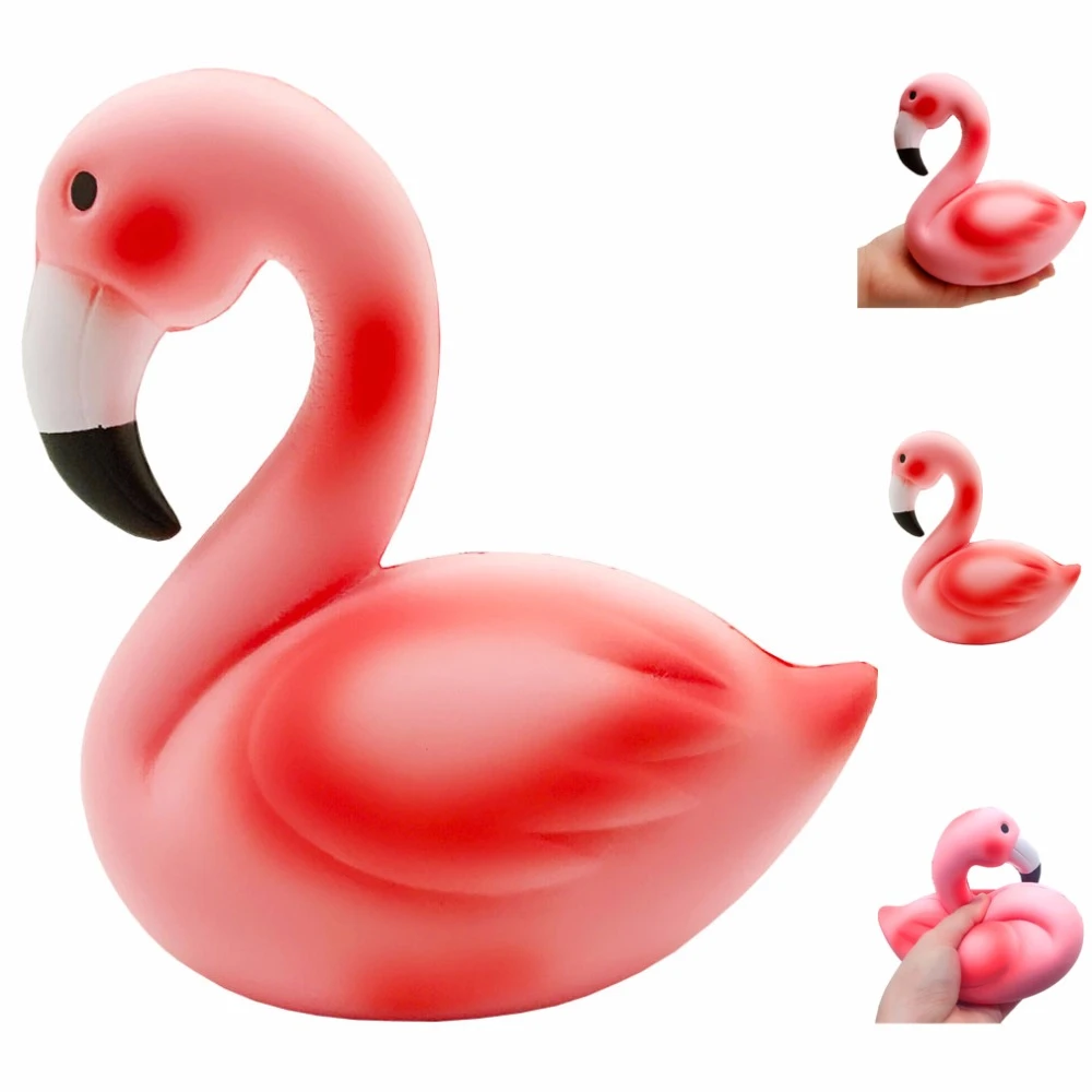 16cm Cute Pink Flamingo Cartoon Squishy Jumbo Slow Rising Soft Squeeze Kawaii Charms Bread Cake Ice Cream Kid Toys Party Decors Gags Practical Jokes Aliexpress