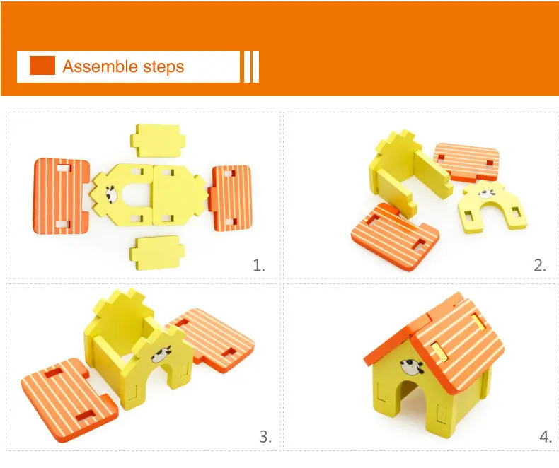 3D головоломки happy farm Системные блоки дети пользуются разведки трехмерной сборки платы мужчины девочка игрушка