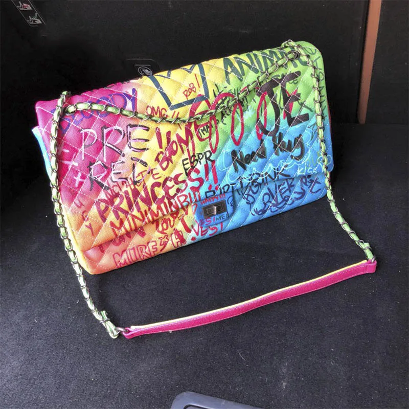 Модная женская сумка, роскошная сумка, большая дорожная сумка через плечо, женские большие сумки, дизайнерские сумки известных брендов, женские сумки - Цвет: Яркий