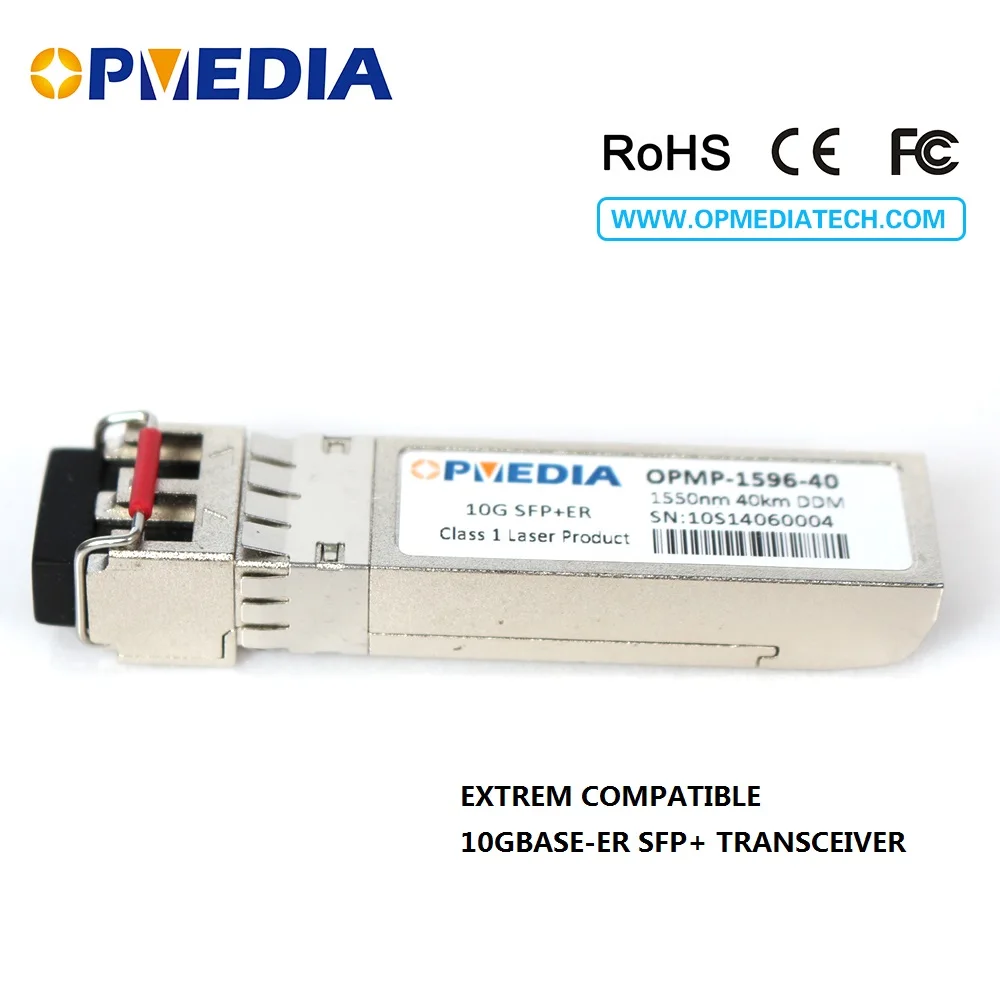 

Compatible with Extrem 10GBASE-ER SFP+ transceiver,10G 1550nm 40km SFP+ optical module with dual LC connector and DDM function