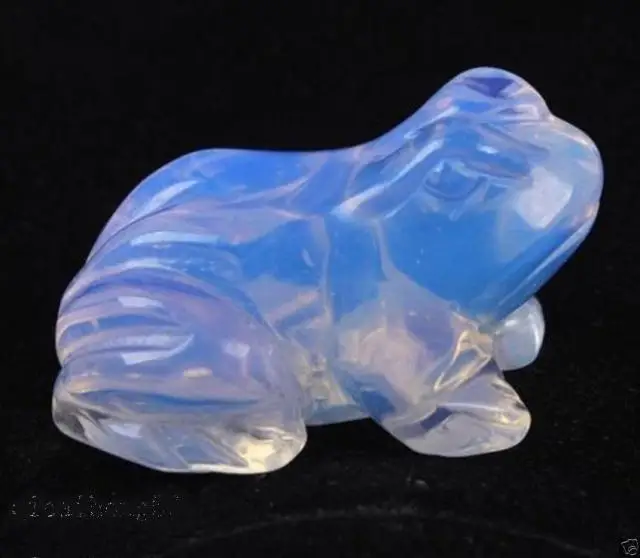 

Beautiful Moonstone Hand Carved Frog Gemstone Animal Figurine