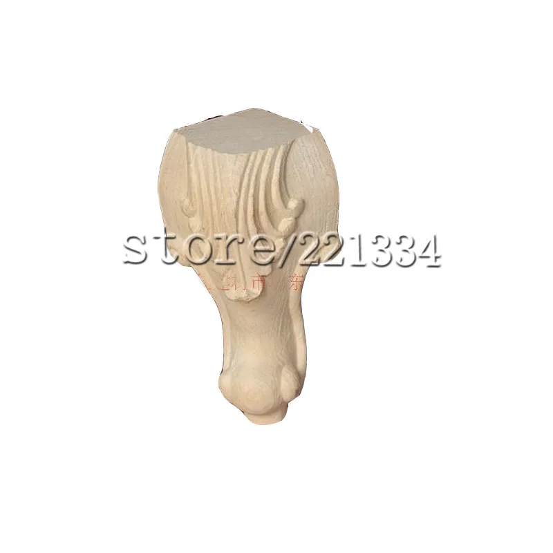

10x6cm European Style Furniture Foot Wood Carved TV Cabinet Seat Foot Bathroom Cabinet Legs-4pcs freeshipping