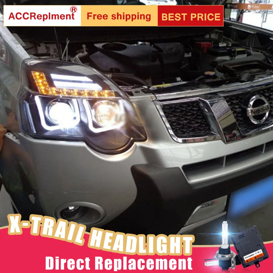 2 шт. светодиодный фары для Nissan X-Trail 2012-2013 Автомобильные ангельские глазки