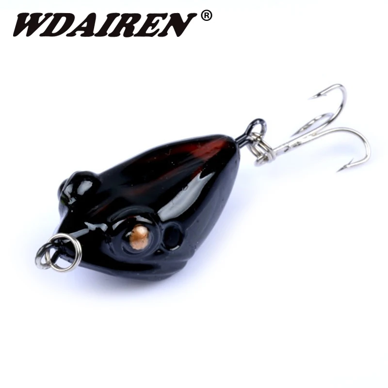 1Pcs Frog Fishing Lure 40mm 6g Hard Plastic Popper Wobblers Lure Artificial  Fishing Top water Floating Bait Swimbait WD-448