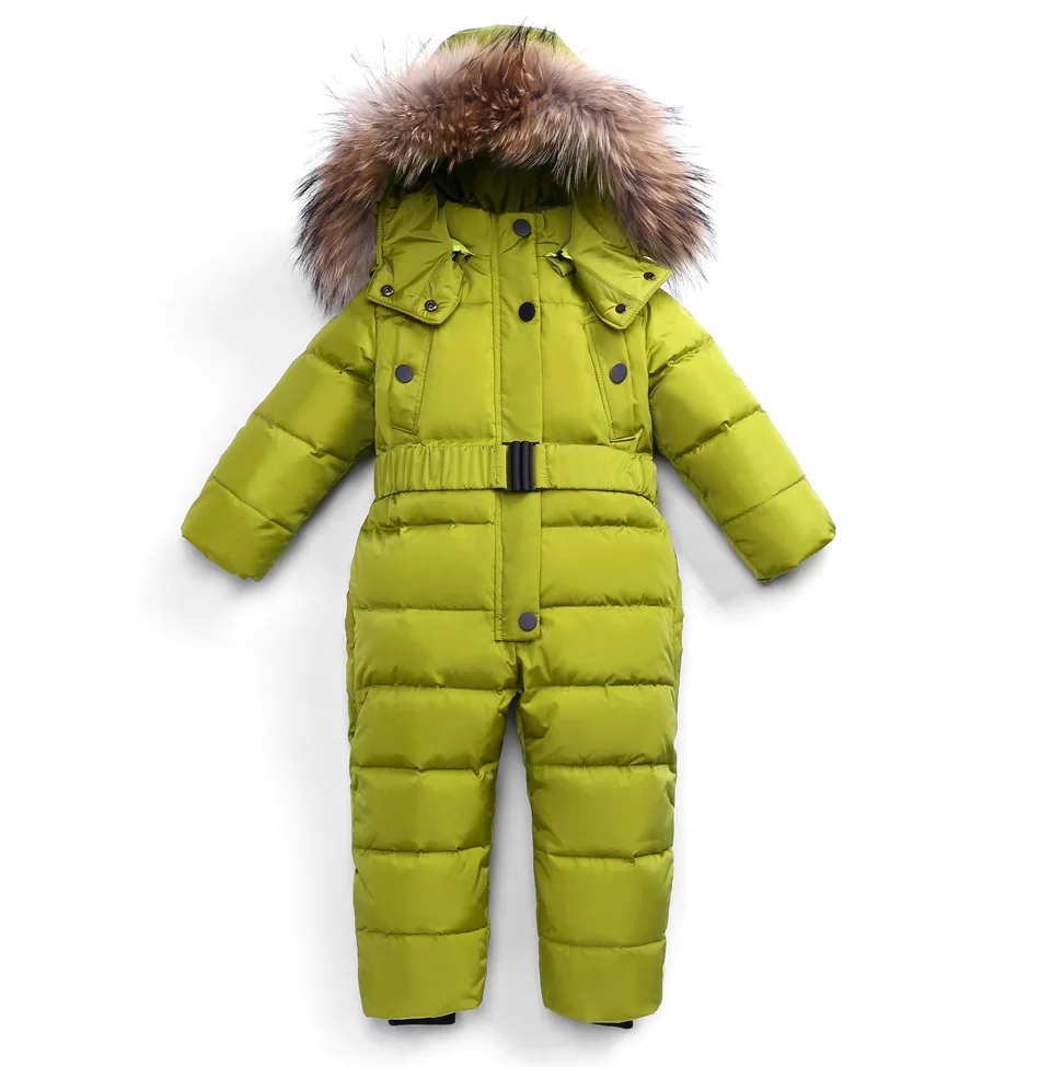 Baby Rompers New Baby Jumpsuits Boys Girls Winter Overalls Rompers Kids Snowsuit Duck Down Children Jumpsuit Hooeded Rompers