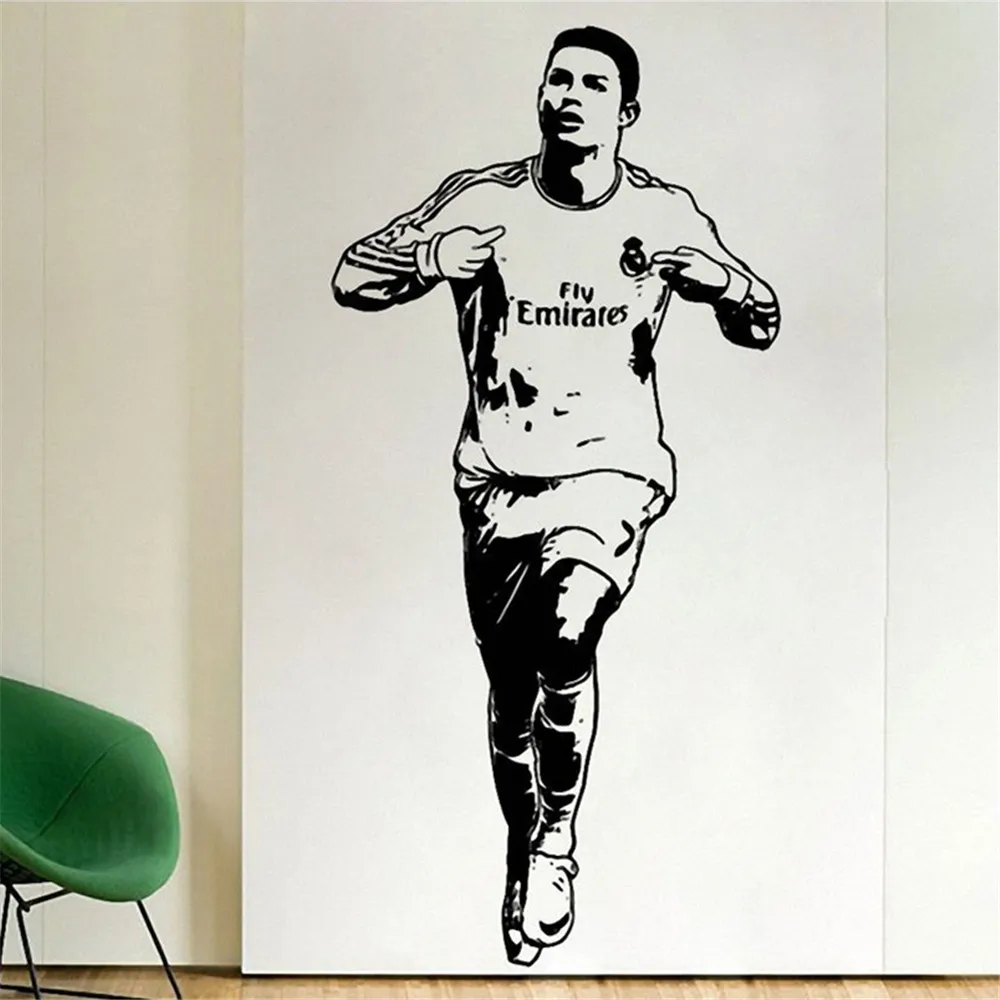Free Shipping Home Decor Sports footballer wall stickers PVC Vinyl Art