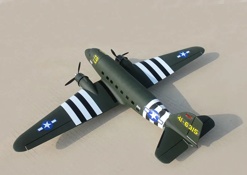 Dynam 1470MM C47 Skybus RC PNP/ARF Propeller Plane W/ Motor Servos W/O Battery